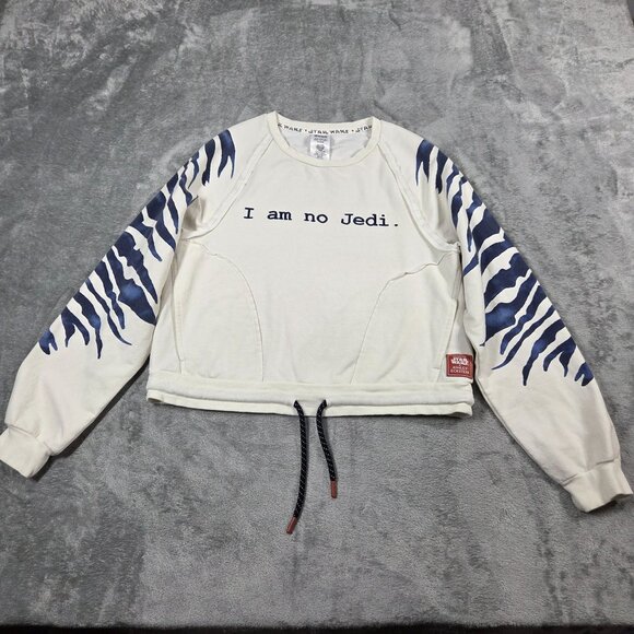 Disney Star Wars Top Womens Small Ahsoka Tano I Am No Jedi Boxy Sweatshirt 2024 - Picture 2 of 9